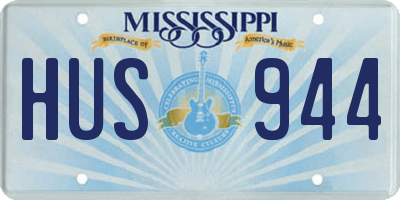 MS license plate HUS944