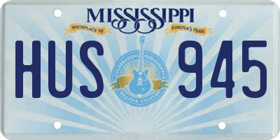 MS license plate HUS945