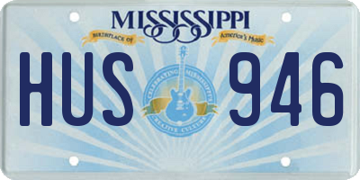MS license plate HUS946