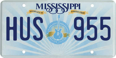 MS license plate HUS955