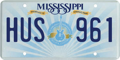 MS license plate HUS961