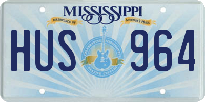 MS license plate HUS964