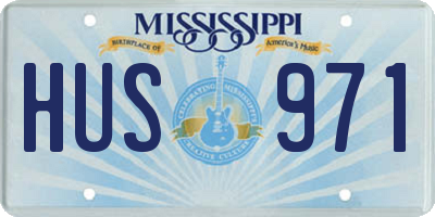 MS license plate HUS971