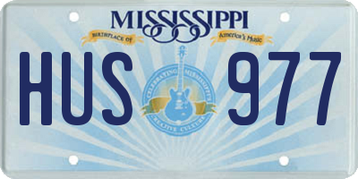 MS license plate HUS977