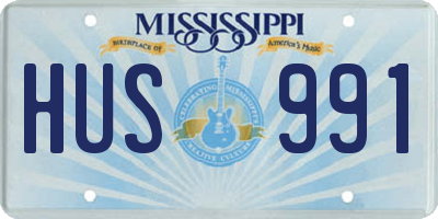 MS license plate HUS991