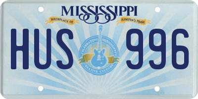 MS license plate HUS996