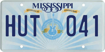 MS license plate HUT041