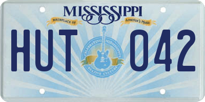 MS license plate HUT042
