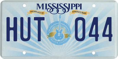 MS license plate HUT044