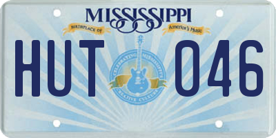MS license plate HUT046