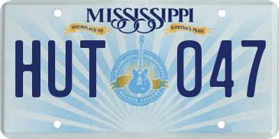 MS license plate HUT047