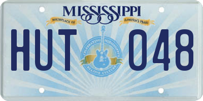 MS license plate HUT048