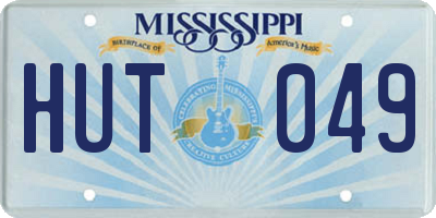 MS license plate HUT049