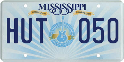 MS license plate HUT050