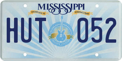MS license plate HUT052