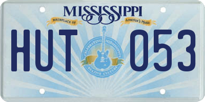 MS license plate HUT053
