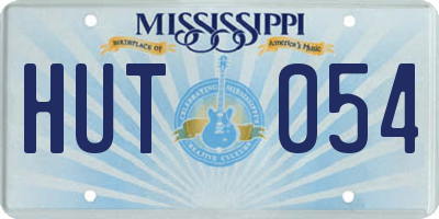 MS license plate HUT054