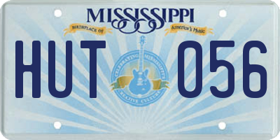 MS license plate HUT056