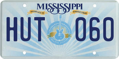 MS license plate HUT060