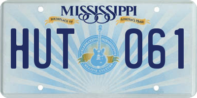 MS license plate HUT061