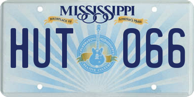 MS license plate HUT066