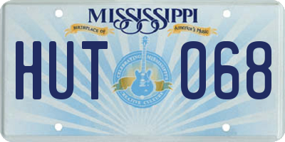MS license plate HUT068