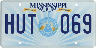 MS license plate HUT069