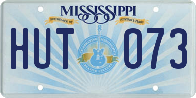 MS license plate HUT073