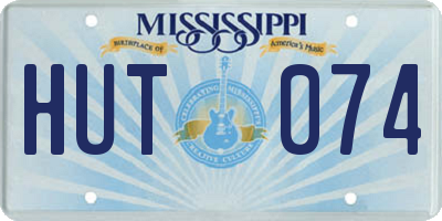 MS license plate HUT074