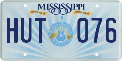 MS license plate HUT076