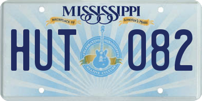 MS license plate HUT082