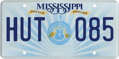 MS license plate HUT085