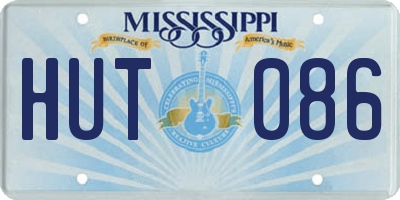MS license plate HUT086