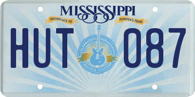 MS license plate HUT087