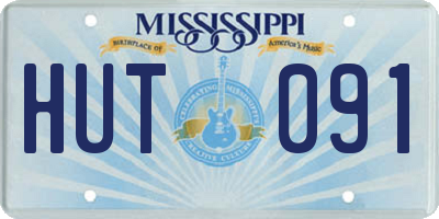 MS license plate HUT091
