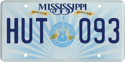 MS license plate HUT093