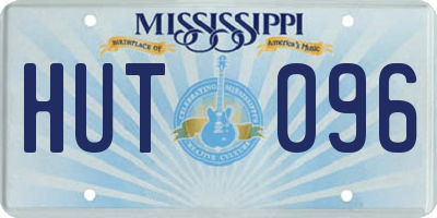MS license plate HUT096