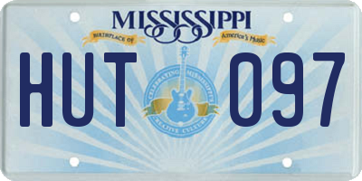 MS license plate HUT097