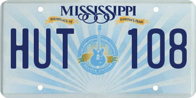 MS license plate HUT108