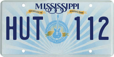 MS license plate HUT112