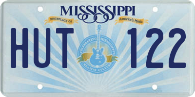MS license plate HUT122