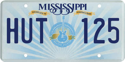 MS license plate HUT125