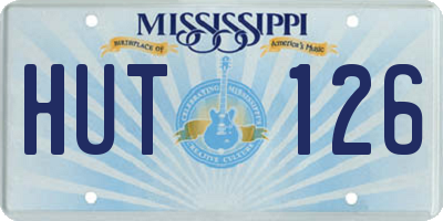 MS license plate HUT126