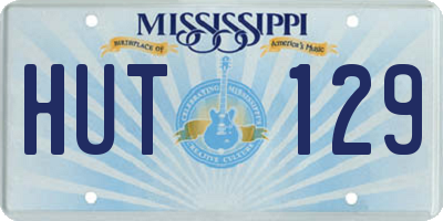 MS license plate HUT129