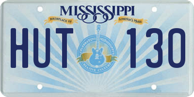 MS license plate HUT130