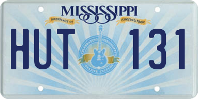 MS license plate HUT131