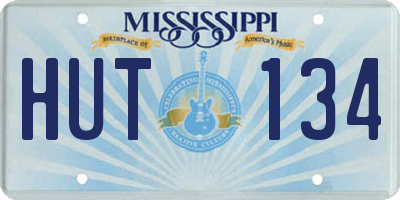 MS license plate HUT134