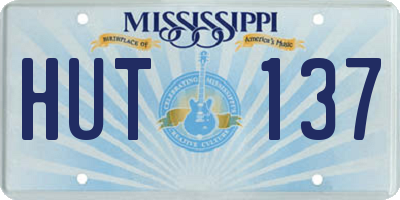 MS license plate HUT137