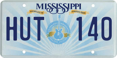 MS license plate HUT140