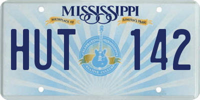 MS license plate HUT142
